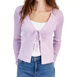 Hooked Up by IOT Light Purple Cardigan